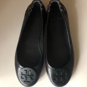 Tory Burch Travel Ballet Flats  Size 7.5 BLACK